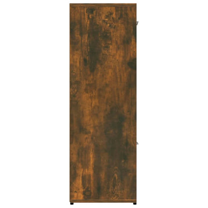 bogreol 90x30x90 cm konstrueret træ røget egetræ