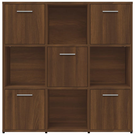 bogreol 90x30x90 cm konstrueret træ brun egetræsfarve