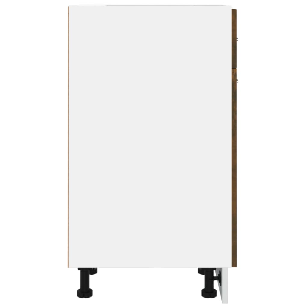 skuffebundskab "Lyon" røget eg 30x46x81,5 cm konstrueret træ