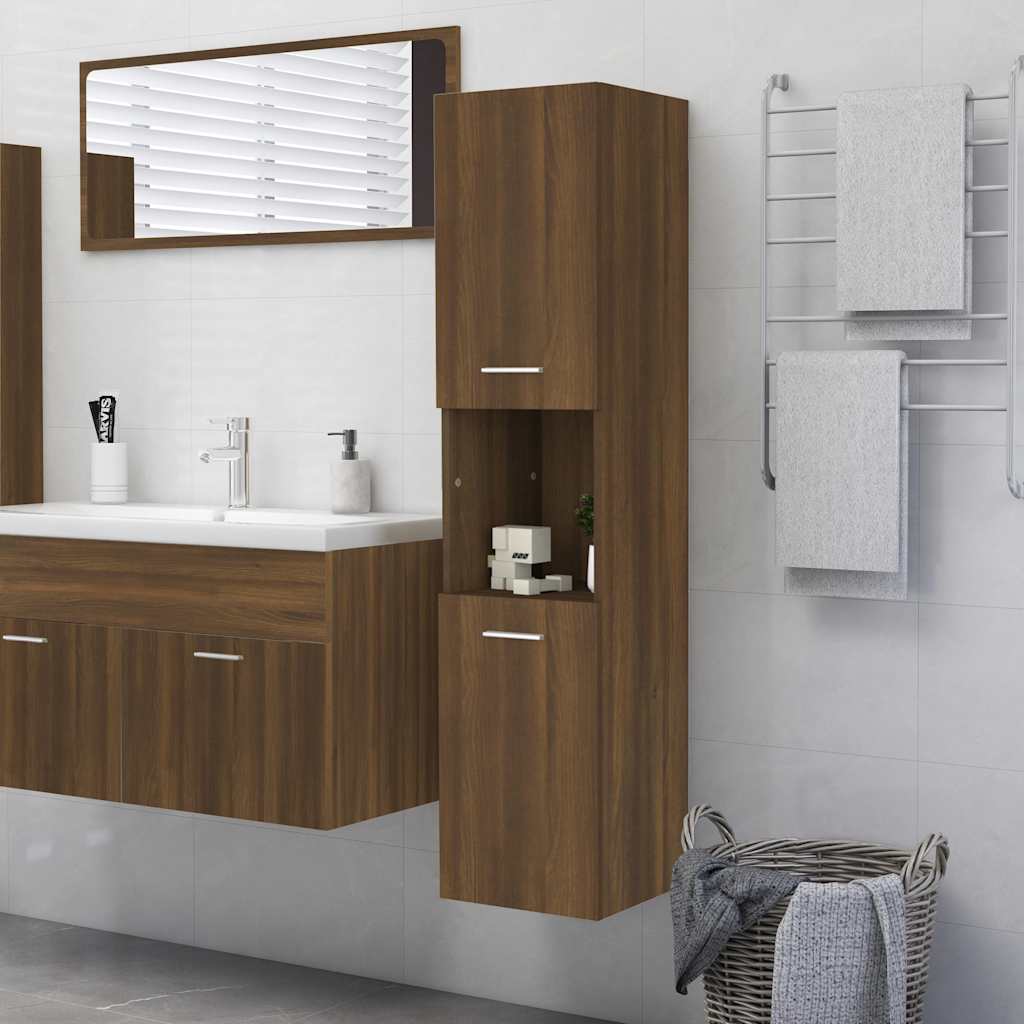 badevrelsesskab 30x30x130 cm konstrueret tr brun egetr