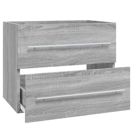 badeværelsesskab 60x38,5x48 cm konstrueret træ grå sonoma-eg