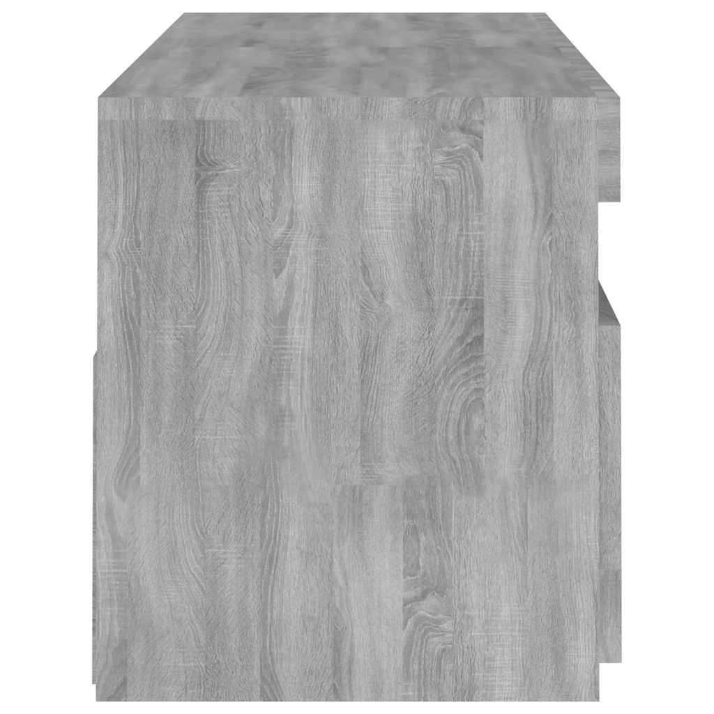 tv-bord med LED-lys 120x35x40 cm grå sonoma-eg