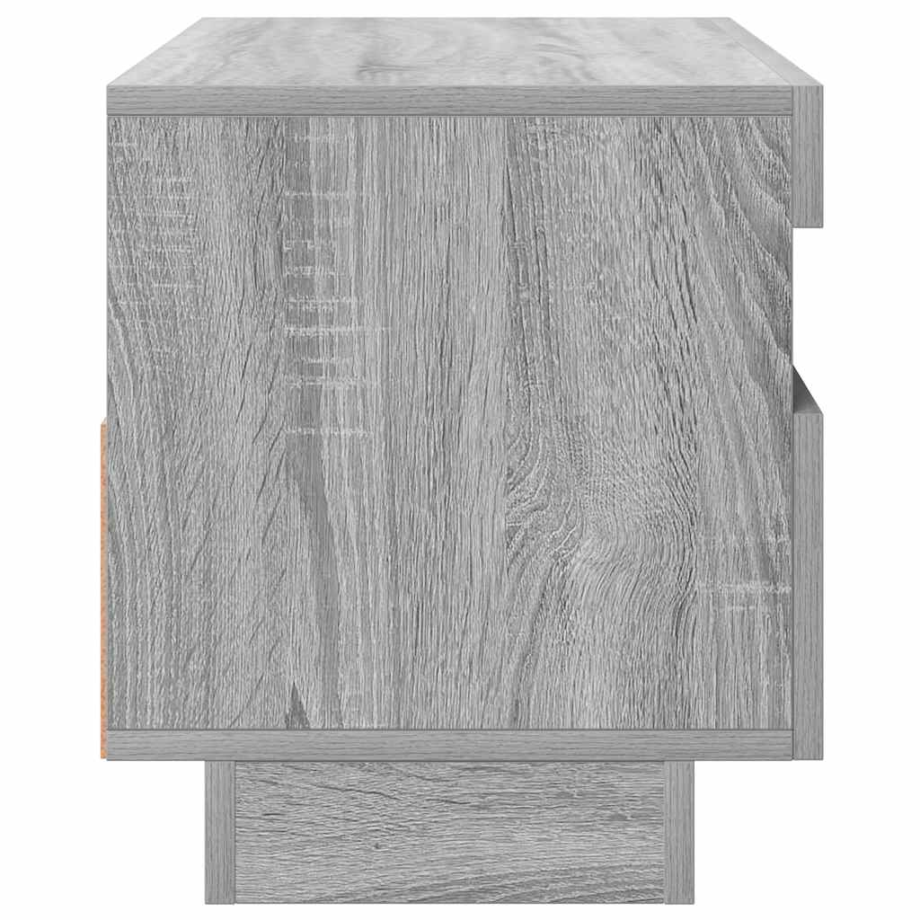 tv-bord med LED-lys 80x35x40 cm grå sonoma-eg