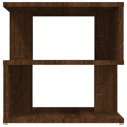 sidebord 40x40x40 cm konstrueret træ brun egetræ