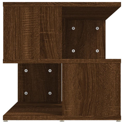 sidebord 40x40x40 cm konstrueret træ brun egetræ