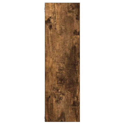 væghylde 75x16x55 cm konstrueret træ røget egetræsfinish
