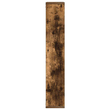 væghylde 36x16x90 cm konstrueret træ røget egetræsfinish