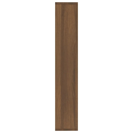 væghylde 36x16x90 cm konstrueret træ brun egetræsfarve
