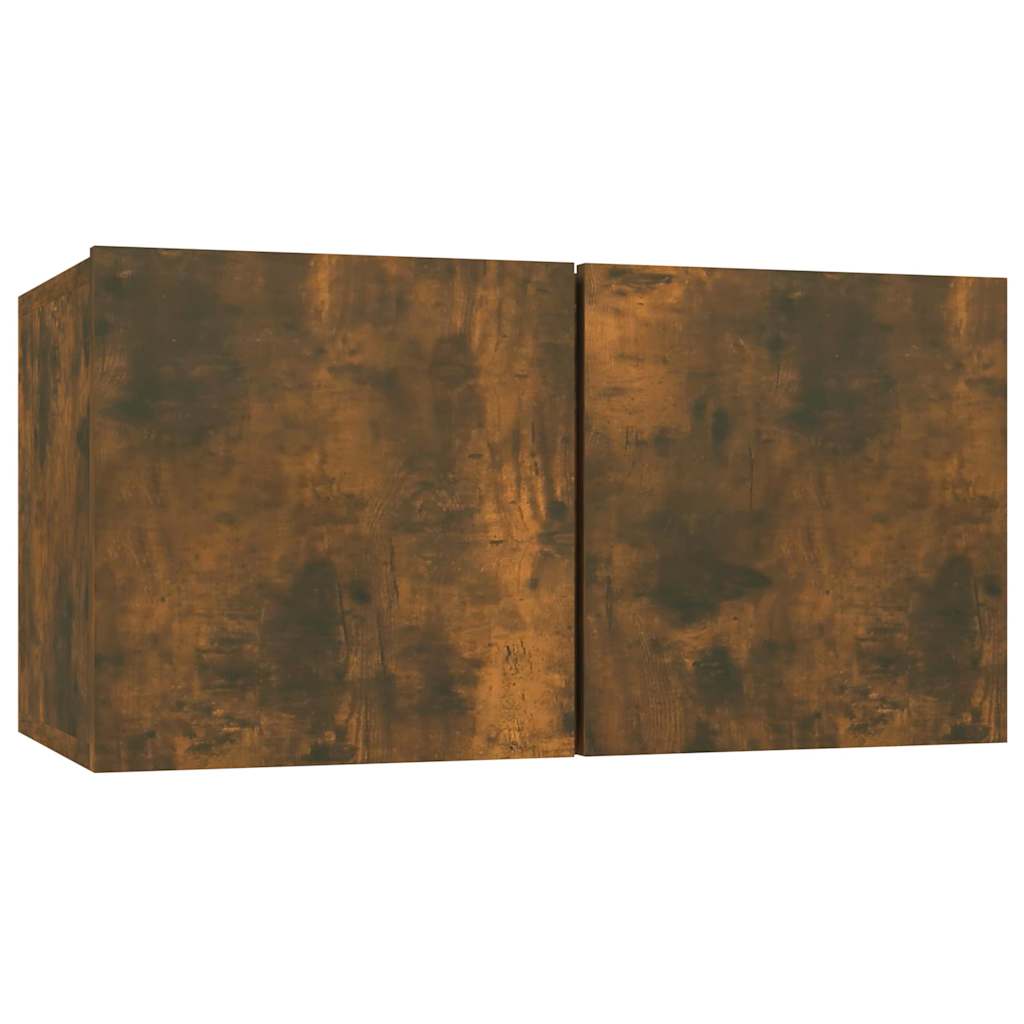 tv-skabe 3 stk. 60x30x30 cm konstrueret træ røget egetræ