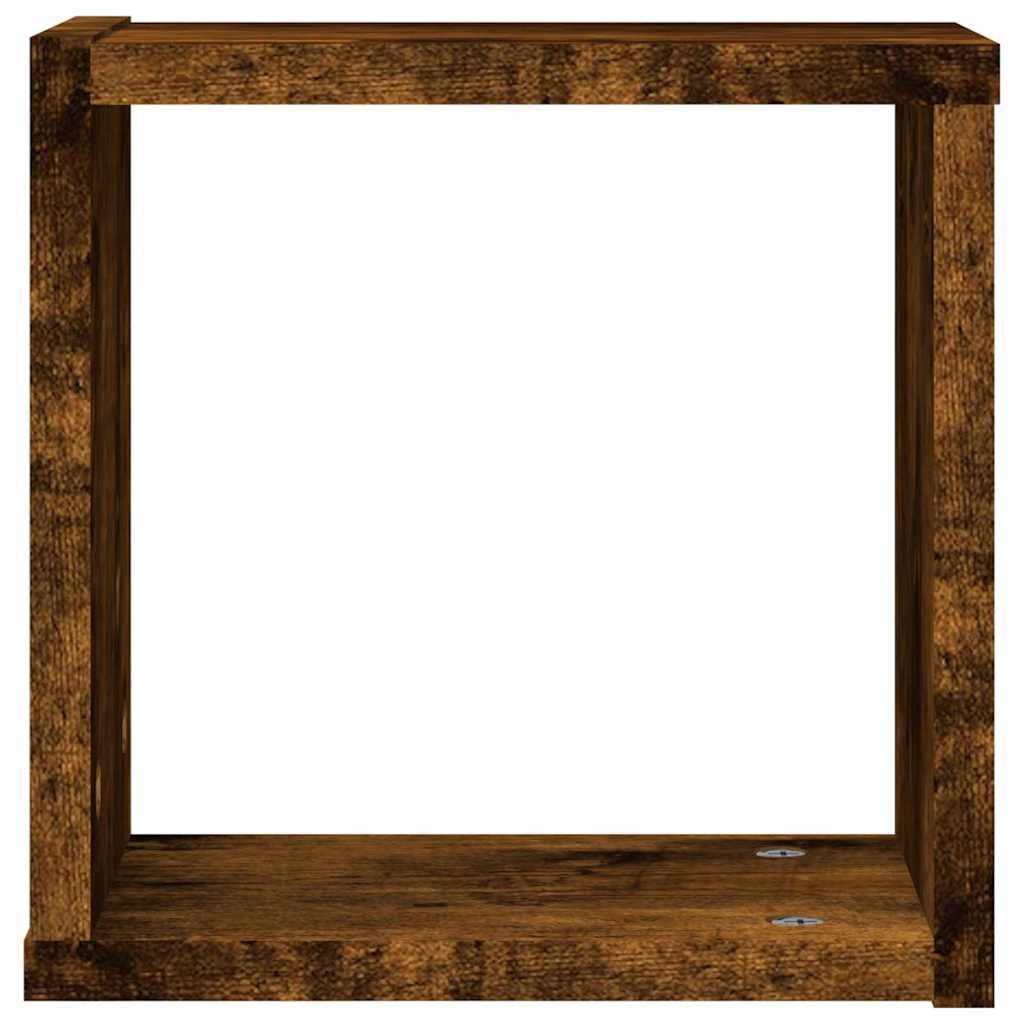 Væghylder 2 pcs Brun 26 x 15 x 26 cm Konstrueret træ