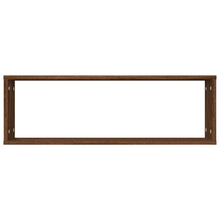 væghylder 4 stk. 80x15x26,5 cm konstrueret træ brunt egetræ