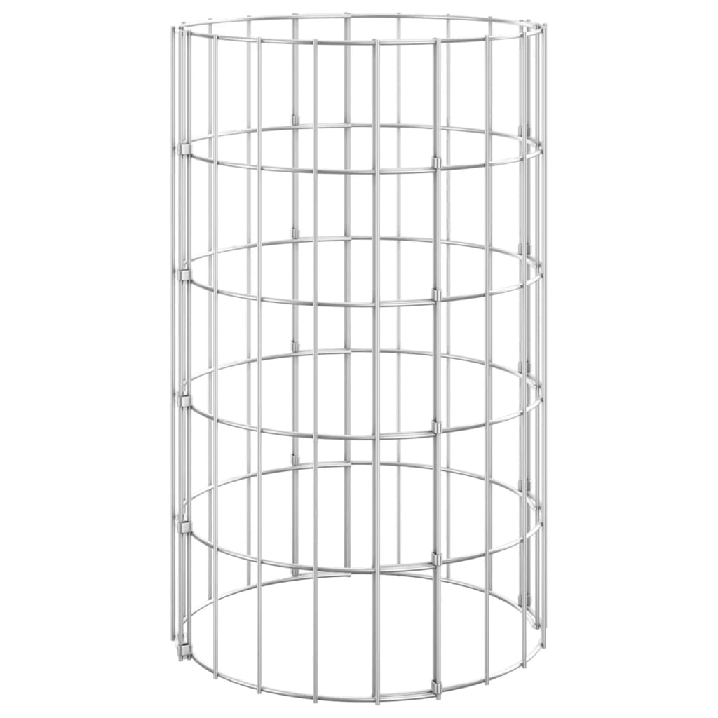 gabionsøjle Ø30x50 cm galvaniseret stål rund