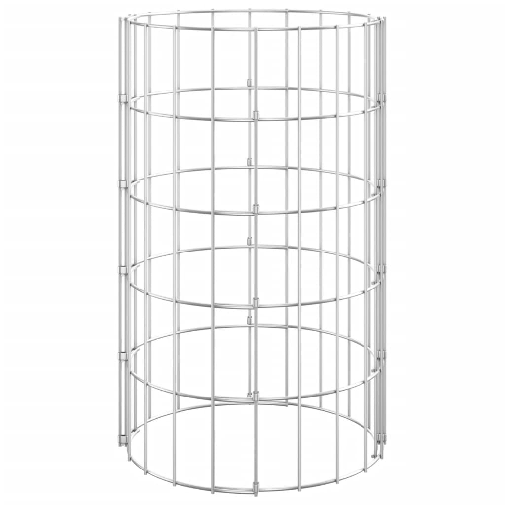 gabionsøjle Ø30x50 cm galvaniseret stål rund