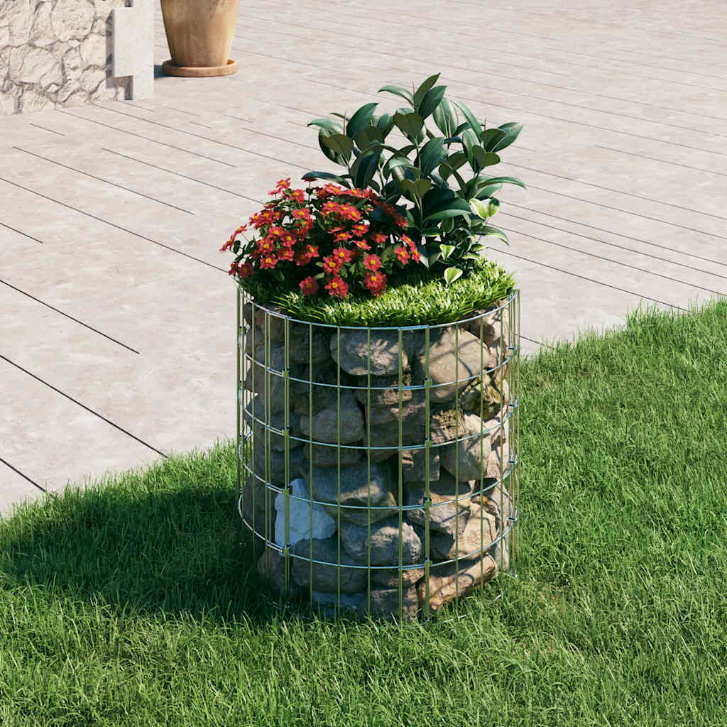Gabionsøjle ø50x50 Cm Galvaniseret Stål Rund - Vidaxl