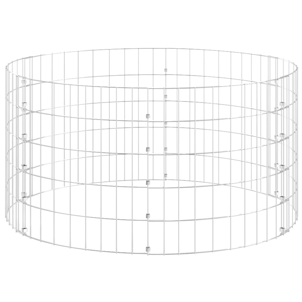 gabionsøjle Ø100x50 cm galvaniseret stål rund