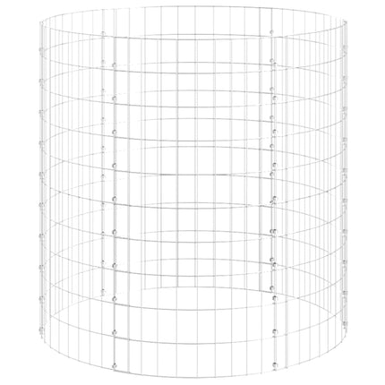 gabionsøjle Ø100x100 cm galvaniseret stål rund
