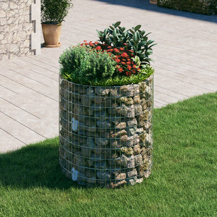 gabionsøjle Ø100x100 cm galvaniseret stål rund