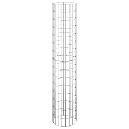 rundt gabion-havebede 3 stk. Ø30x150 cm galvaniseret stål