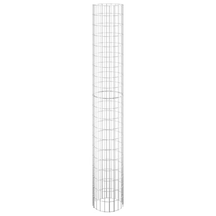 rundt gabion-havebede 3 stk. Ø30x200 cm galvaniseret stål
