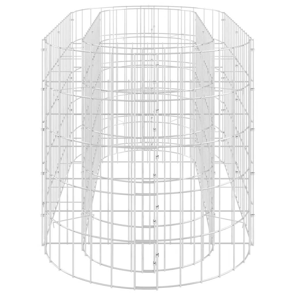 gabion-højbed 120x50x50 cm galvaniseret jern