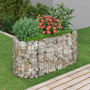 gabion-højbed 120x50x50 cm galvaniseret jern