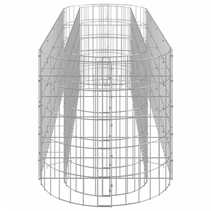 gabion-højbed 190x50x50 cm galvaniseret jern