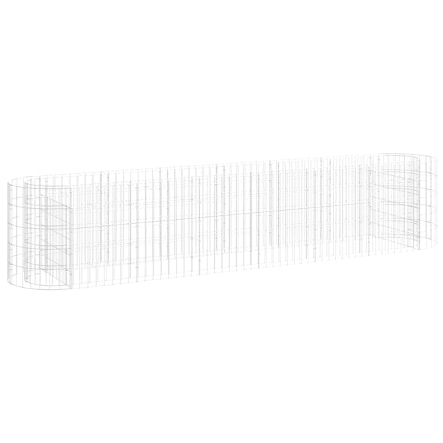 gabion-højbed 260x50x50 cm galvaniseret jern