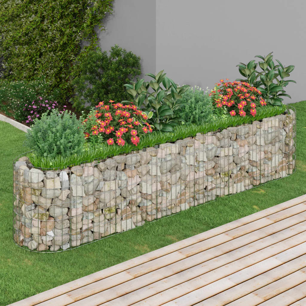 gabion-højbed 260x50x50 cm galvaniseret jern