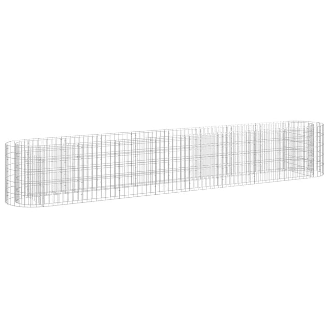 gabion-højbed 330x50x50 cm galvaniseret jern