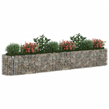 gabion-højbed 330x50x50 cm galvaniseret jern