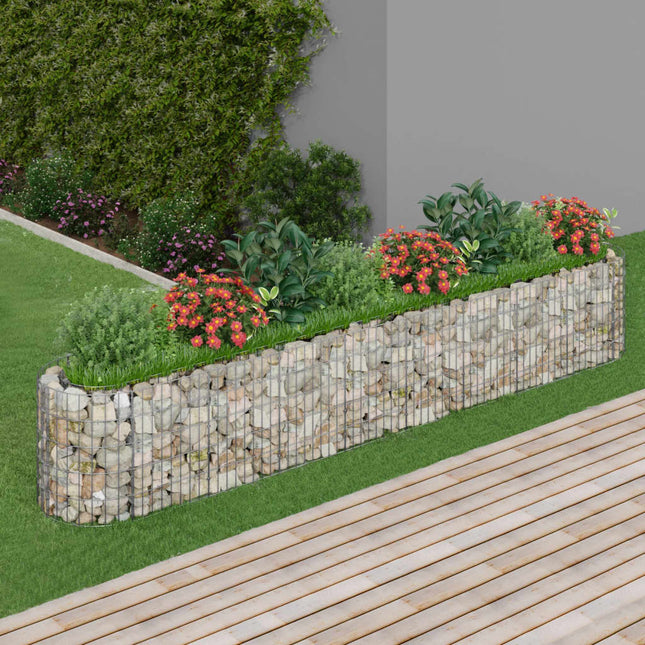 gabion-højbed 330x50x50 cm galvaniseret jern