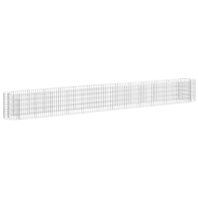 gabion-højbed 470x50x50 cm galvaniseret jern