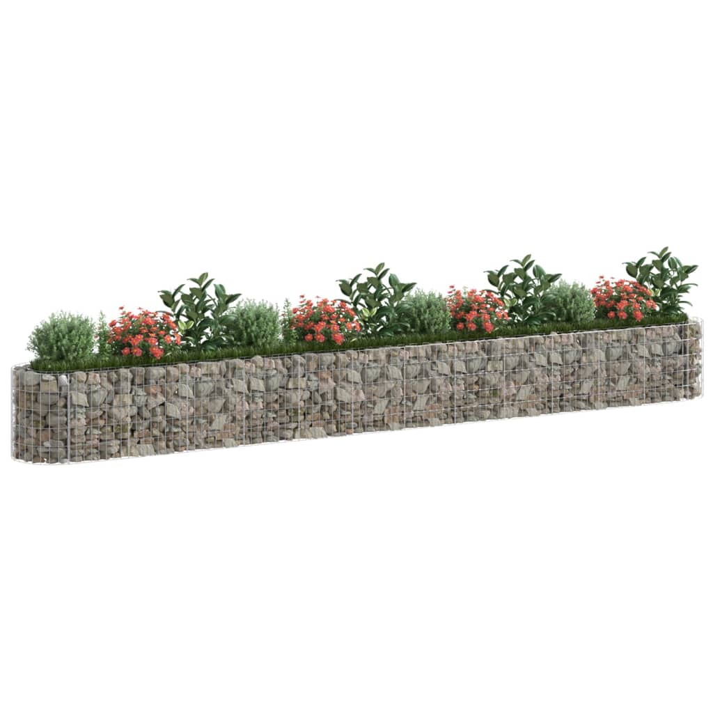gabion-højbed 470x50x50 cm galvaniseret jern