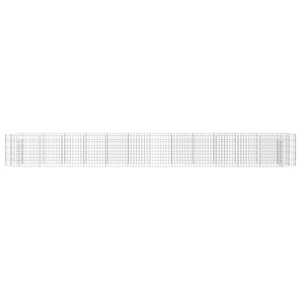 gabion-højbed 470x50x50 cm galvaniseret jern