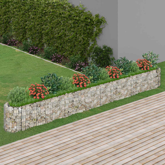 gabion-højbed 470x50x50 cm galvaniseret jern