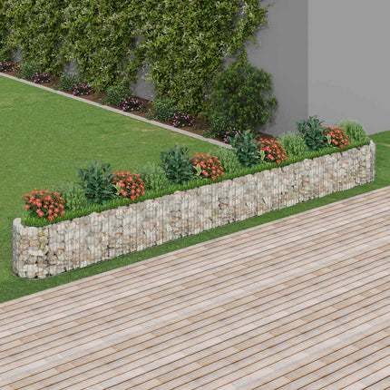 gabion-højbed 540x50x50 cm galvaniseret jern