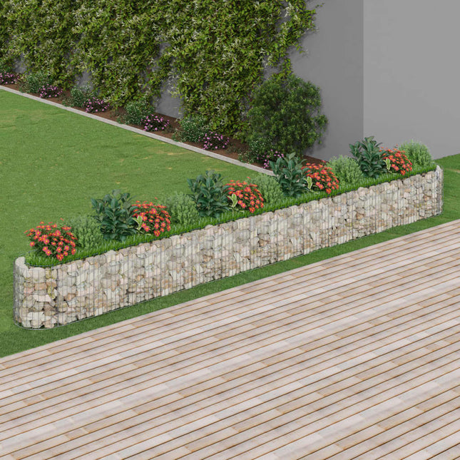 gabion-højbed 540x50x50 cm galvaniseret jern