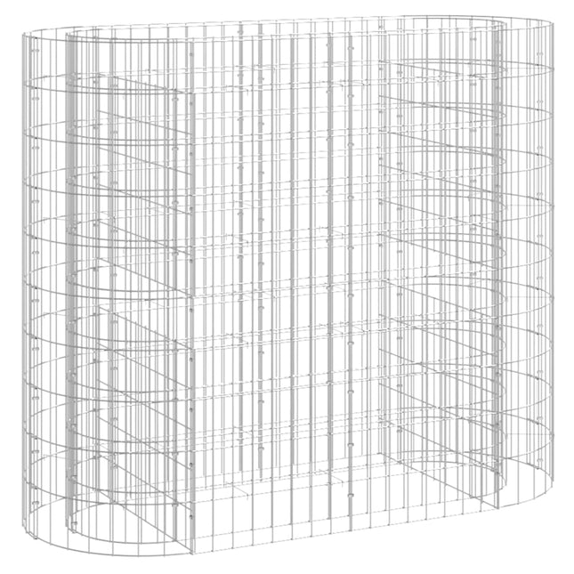 gabion-højbed 120x50x100 cm galvaniseret jern