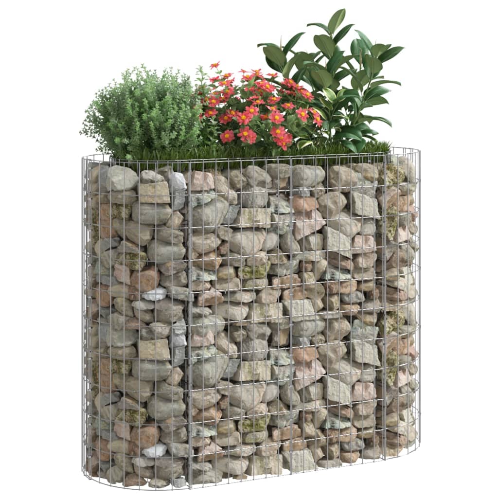 gabion-højbed 120x50x100 cm galvaniseret jern
