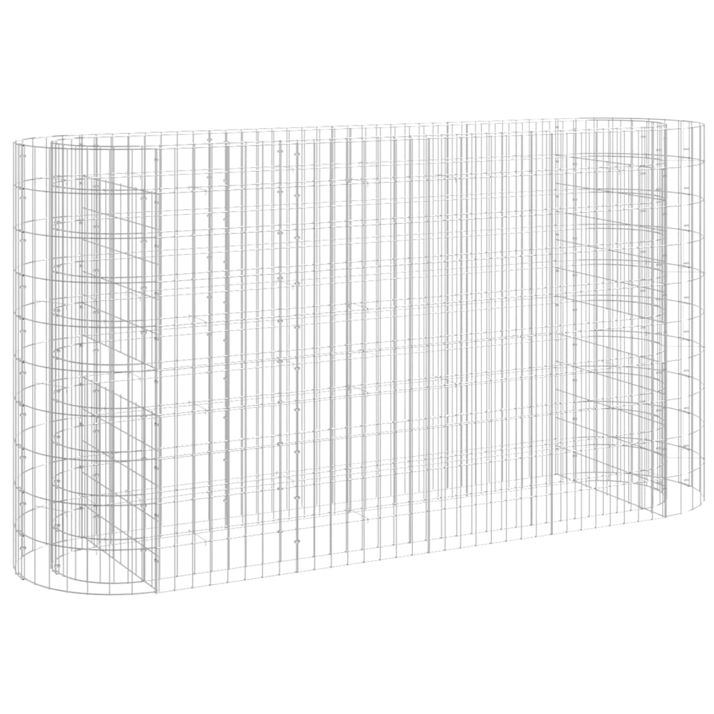 gabion-højbed 190x50x100 cm galvaniseret jern