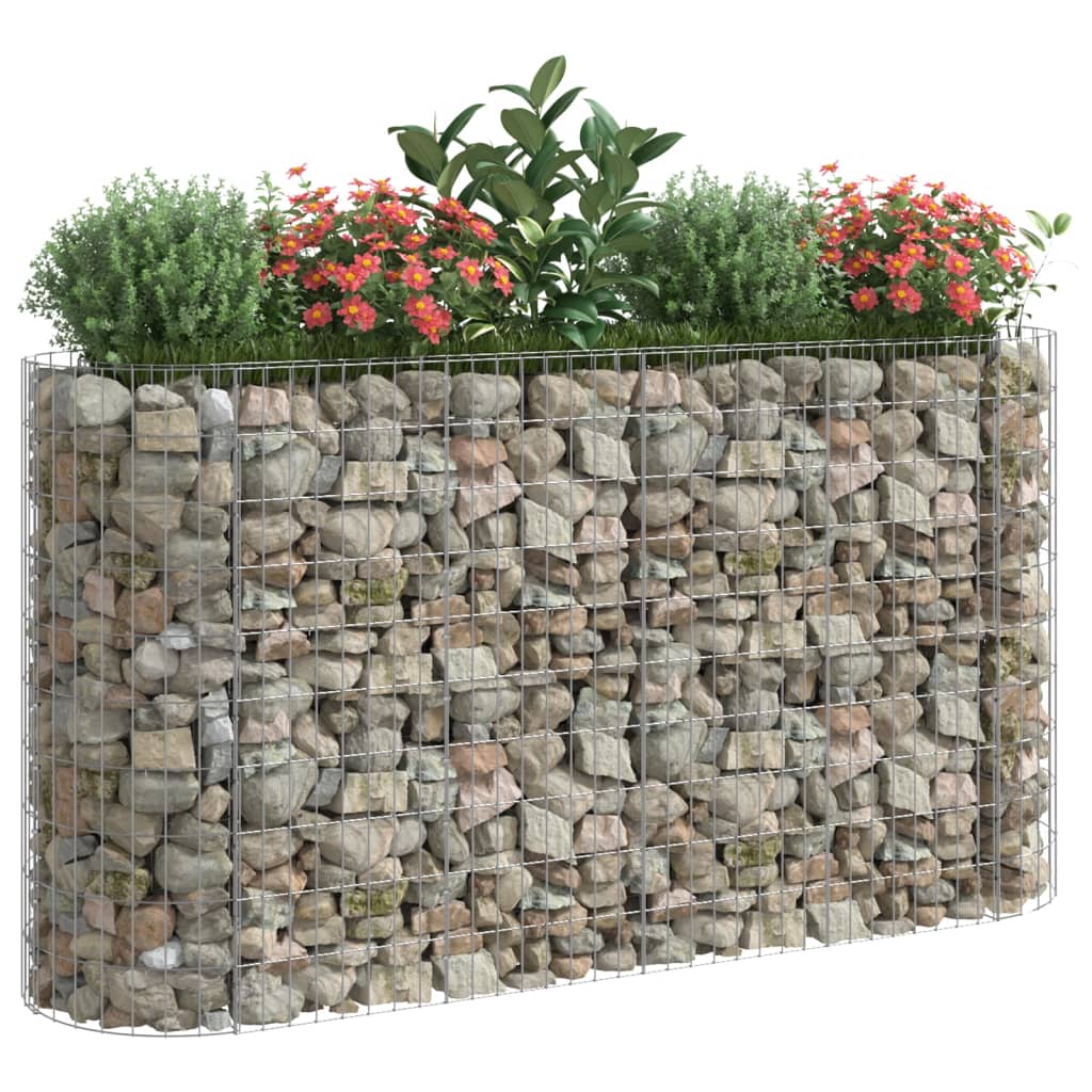 gabion-højbed 190x50x100 cm galvaniseret jern