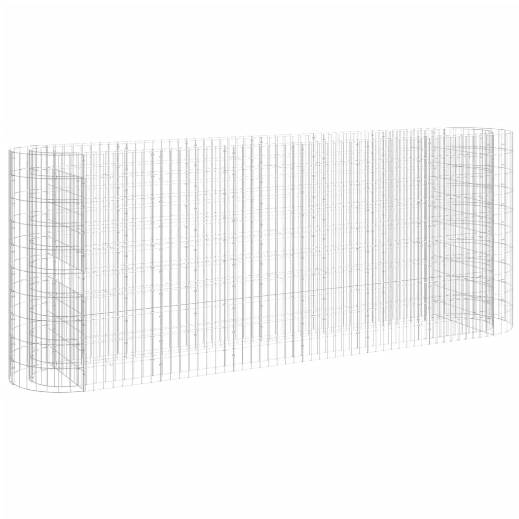 gabion-højbed 260x50x100 cm galvaniseret jern