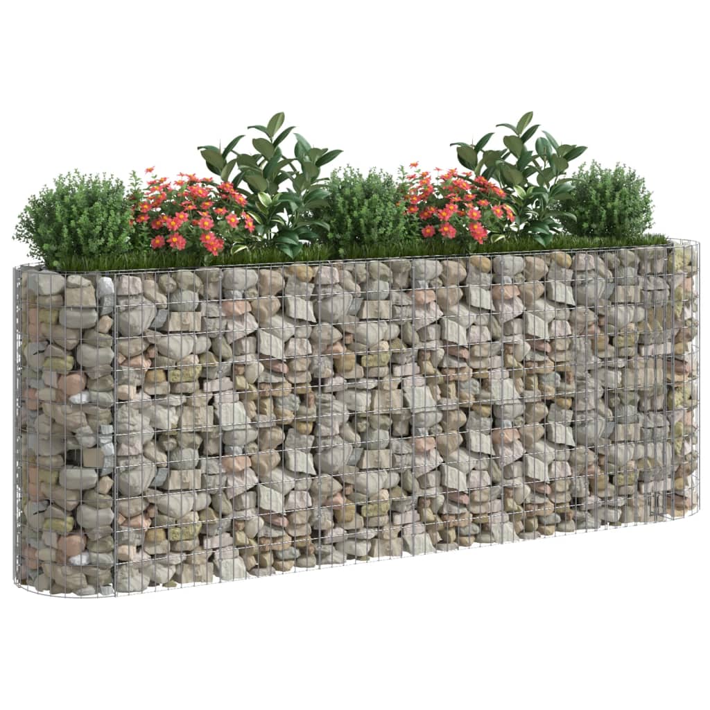 gabion-højbed 260x50x100 cm galvaniseret jern