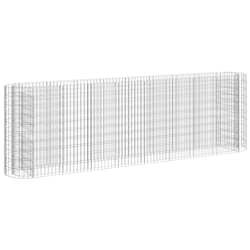gabion-højbed 330x50x100 cm galvaniseret jern