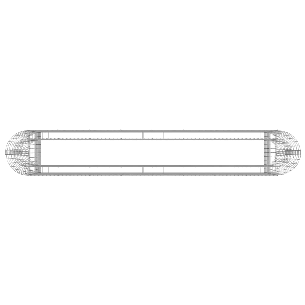 gabion-højbed 330x50x100 cm galvaniseret jern