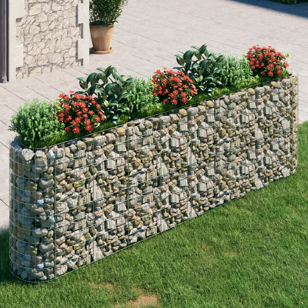 gabion-højbed 330x50x100 cm galvaniseret jern