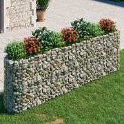 gabion-højbed 330x50x100 cm galvaniseret jern