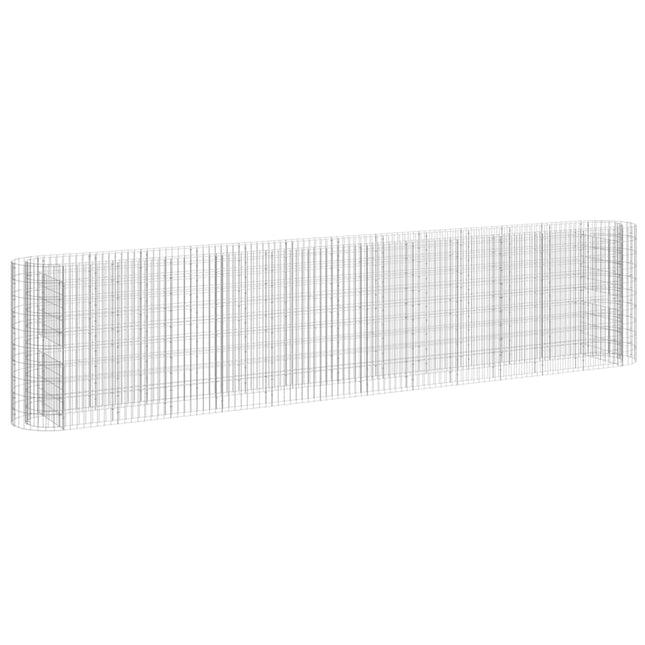 gabion-højbed 470x50x100 cm galvaniseret jern