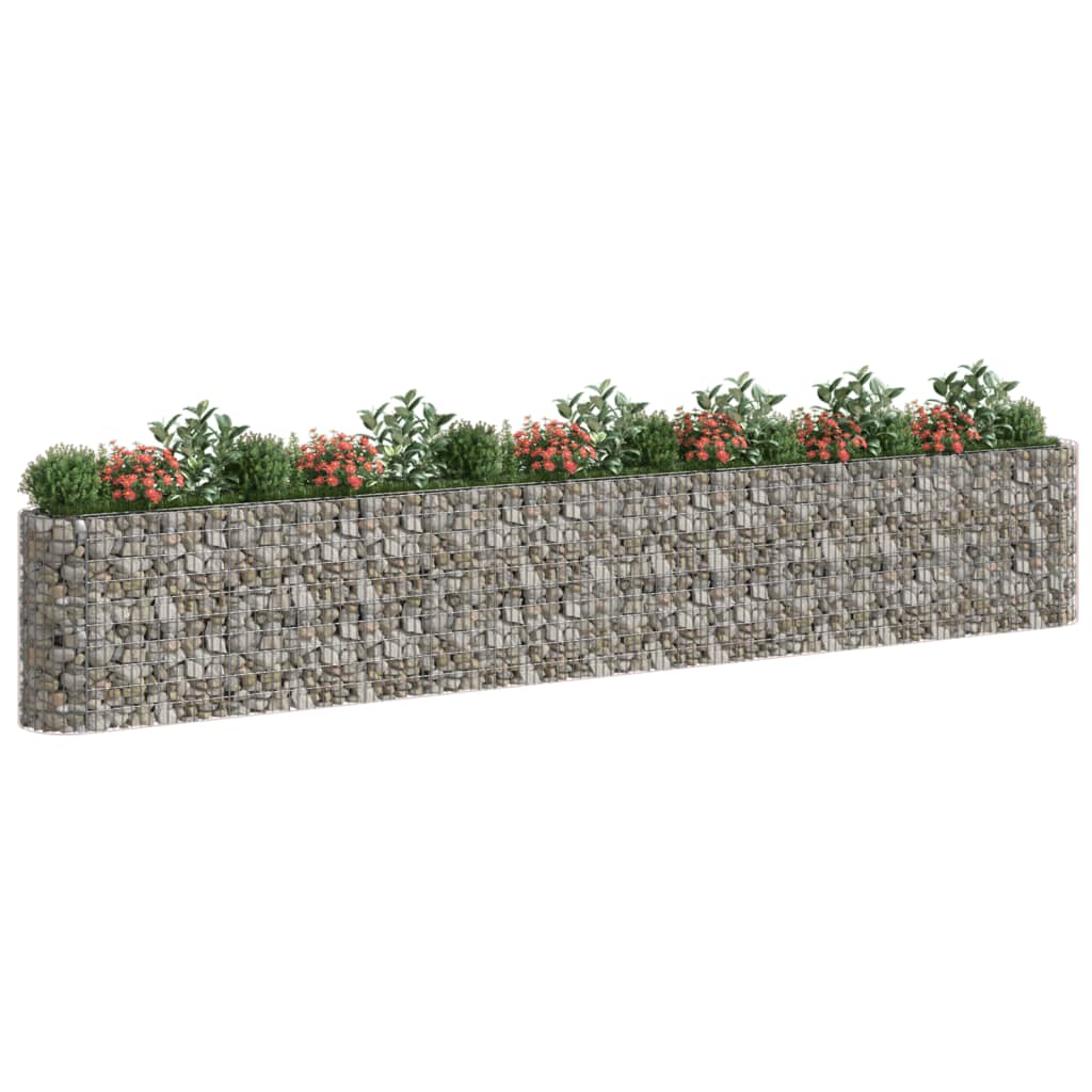 gabion-højbed 610x50x100 cm galvaniseret jern