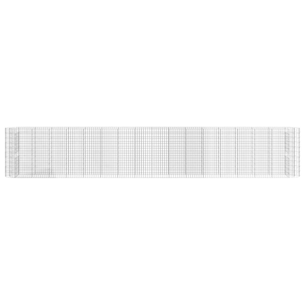 gabion-højbed 610x50x100 cm galvaniseret jern